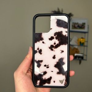 cow print wildflower cases iPhone 12 case